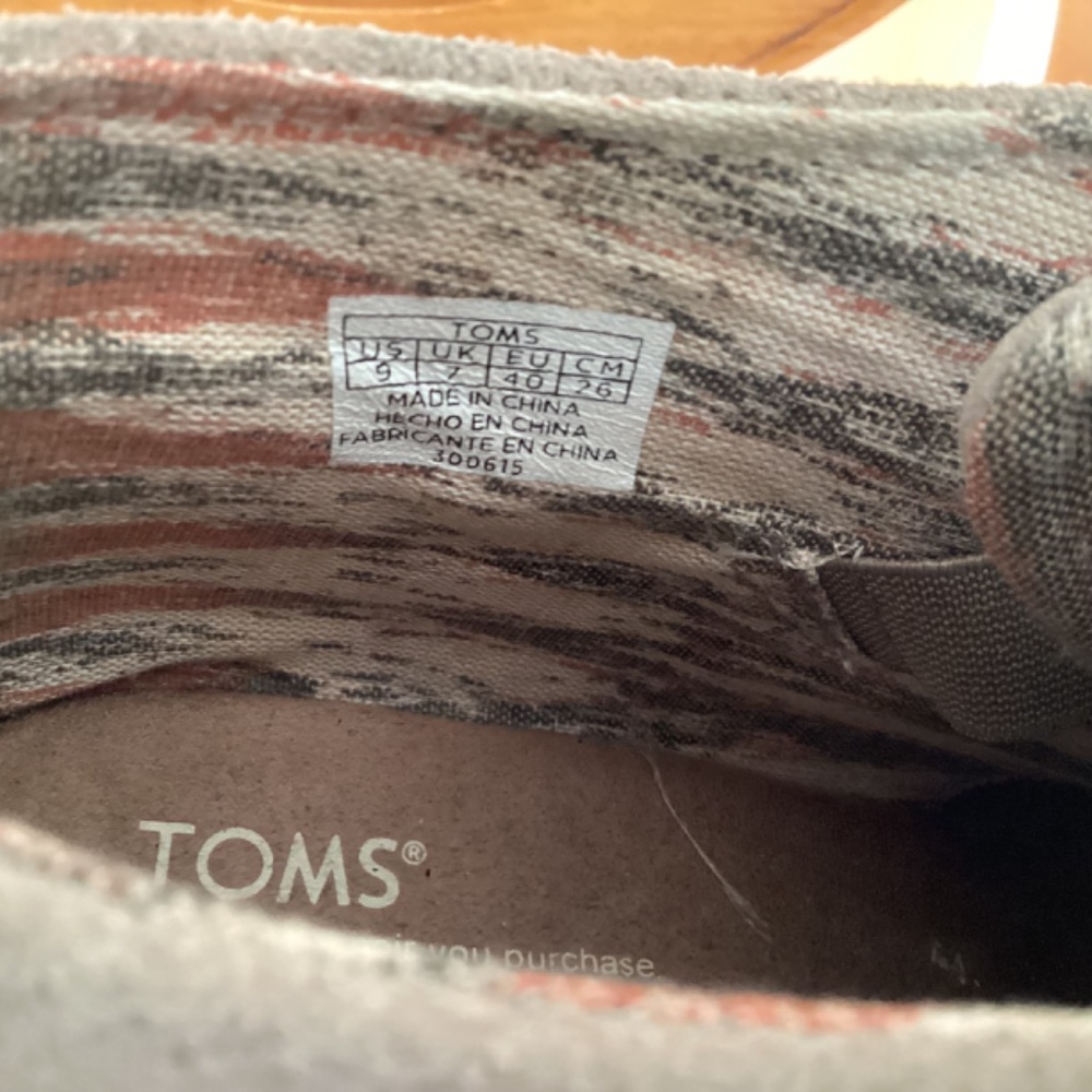 TOMS Suede wedgie ankle boots size 9w round toes - Picture 13 of 16